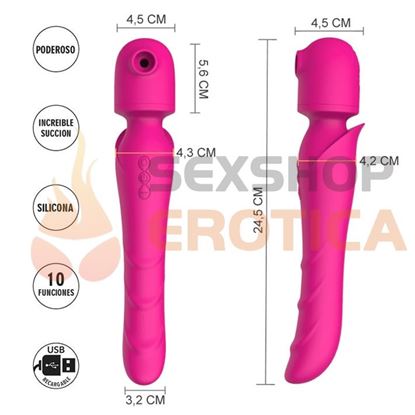 Sagittarius microfono vibrador con succionador y carga USB